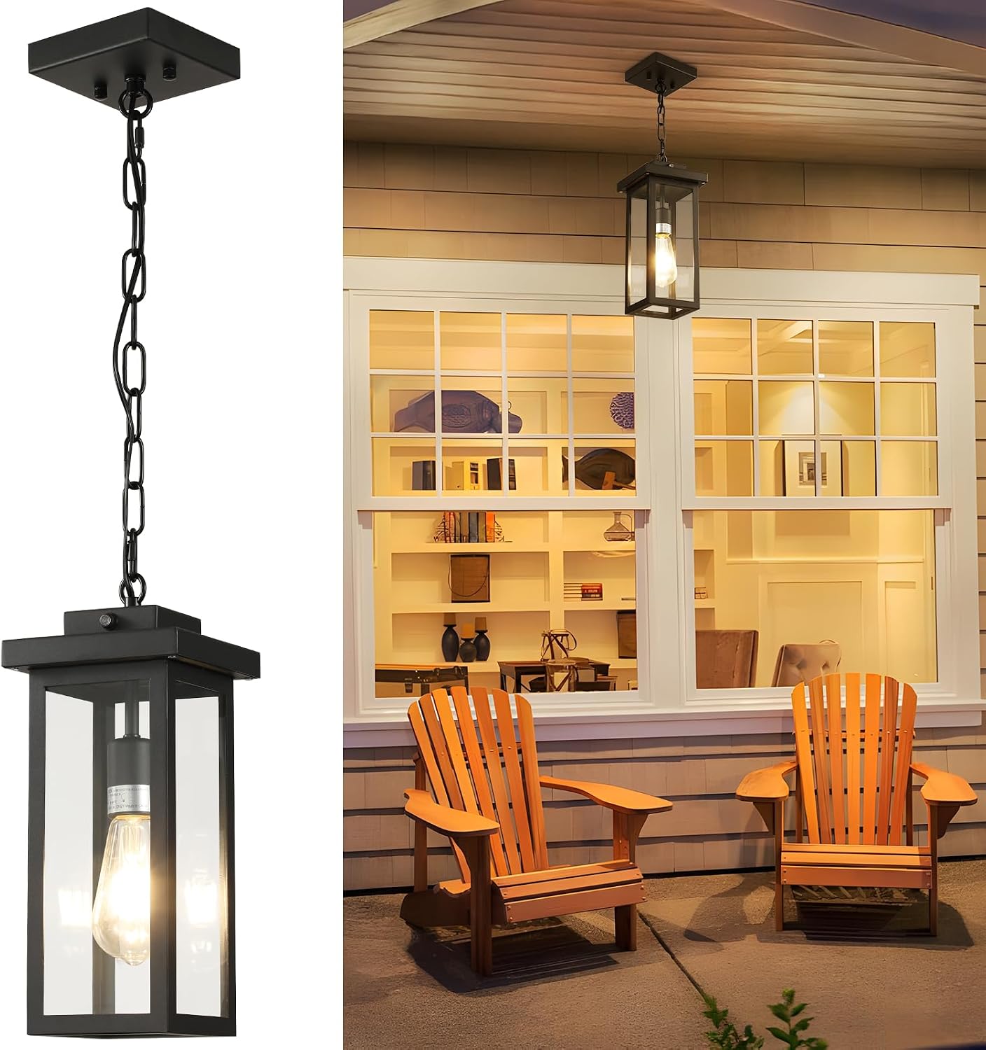 tewei 12.8'' Modern Outdoor Pendant Light, 1Light Outdoor Hanging — free download
