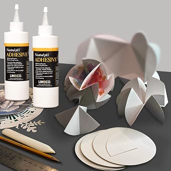 LINECO Neutral pH Adhesive, 4 Oz, Acid-Free, All-purpose Glue, Dries Clear and Remains Flexible, Used for Bookbinding and Book Repair, Framing, Collages, Paper Art and Crafts | Dries Clear, Remains Flexible, Used for Bookbinding and Book Repair, Framing, Collages, Paper Art and Crafts