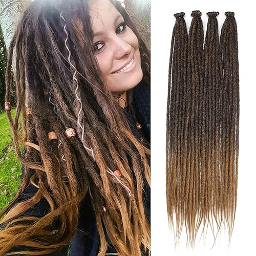 24 Inch 40 Strands Dreadlock Hair Extensions,Synthetic Hippie Single Ended