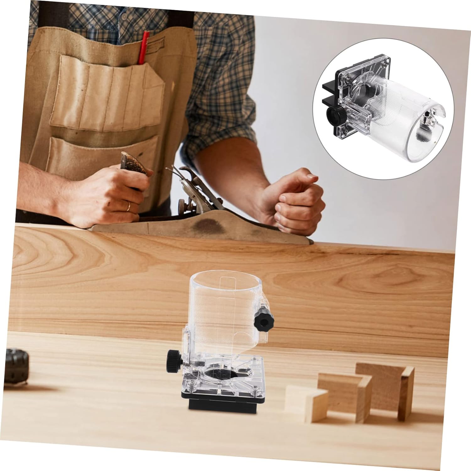 LIFKOME Router Woodworking Slotting Bracket Chamfering Attachment Trimmer Guide Router Tool