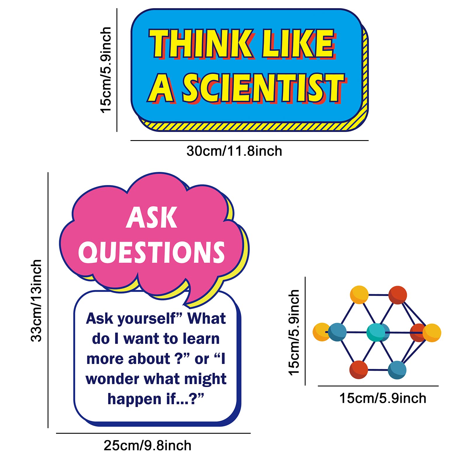 Buy 27PCS Think Like a Scientist Bulletin Board Set Science Posters ...