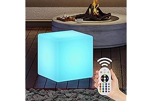 Mjkone 20" Rechargeable LED Light Cube Stool