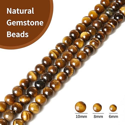 Miniatura 10 de 60 cuentas de hematita negra natural de 0.236 pulgadas, cuentas redondas sueltas para hacer joyas