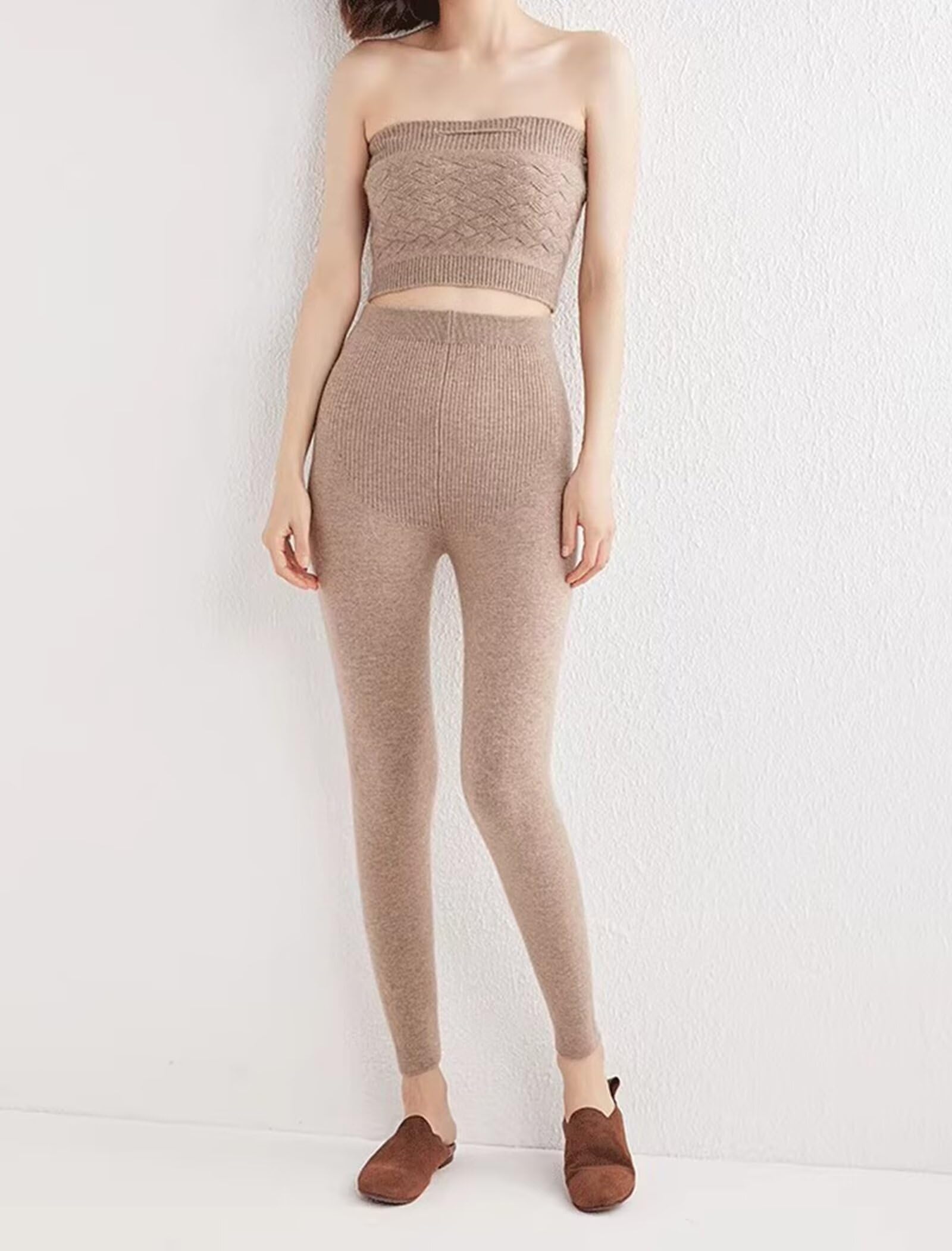 Pantalones Térmicos de Mujer Pantalones de Capa Base Pantalones Térmicos de Mujer Pantalones 100% Cachemira Leggings,Pantalones de Compresión Invierno Otoño