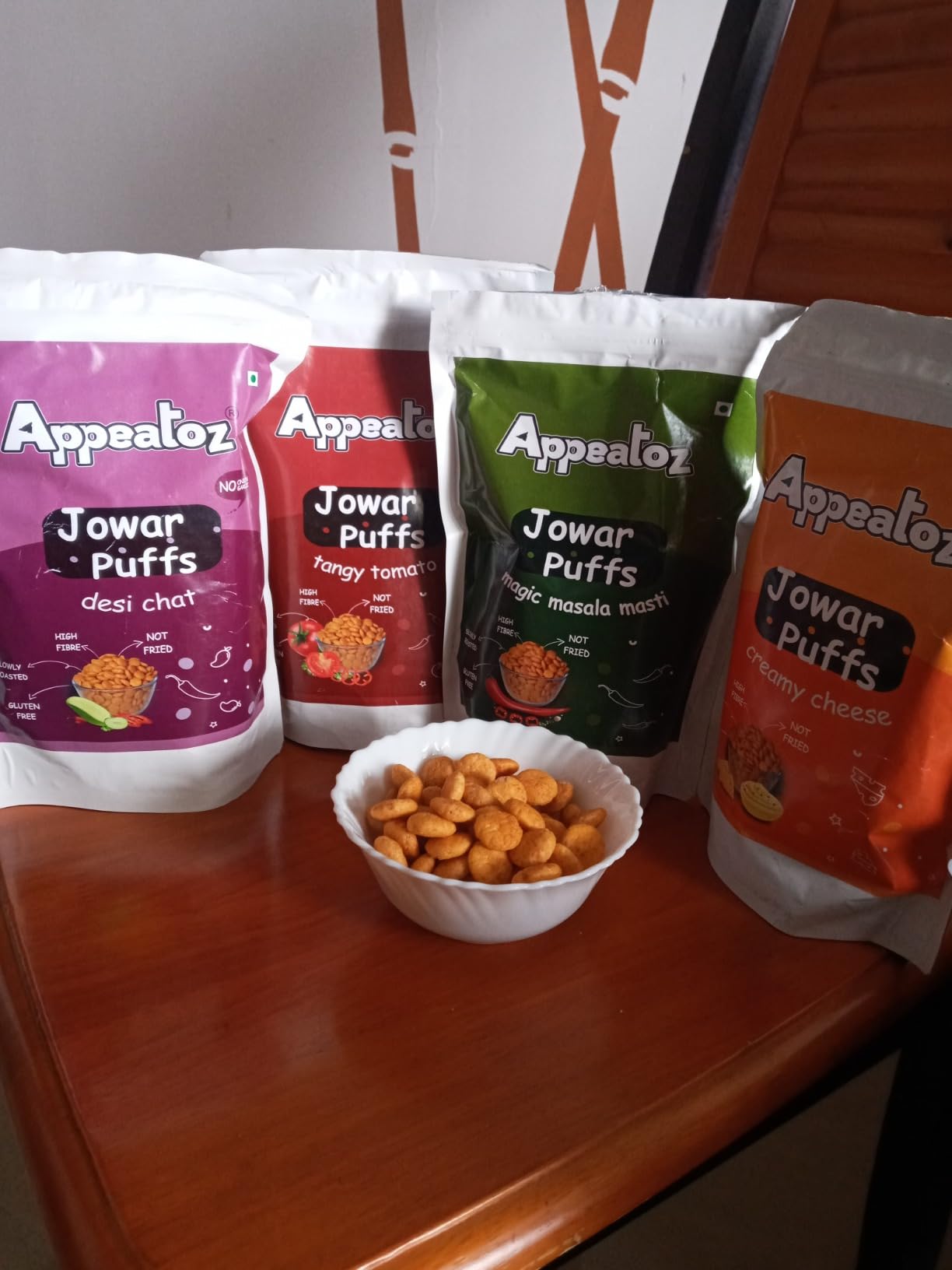 Premium Snack Hamper – Peri Peri, Creamy Cheese, Cream & Onion Jowar Puffs, Roasted Pumpkin Seeds 500g