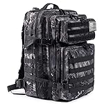 QT&QY 45L Military Tactical Backpacks Molle Army Assault Pack 3 Day Bug Out Bag Hiking Treeking Rucksack