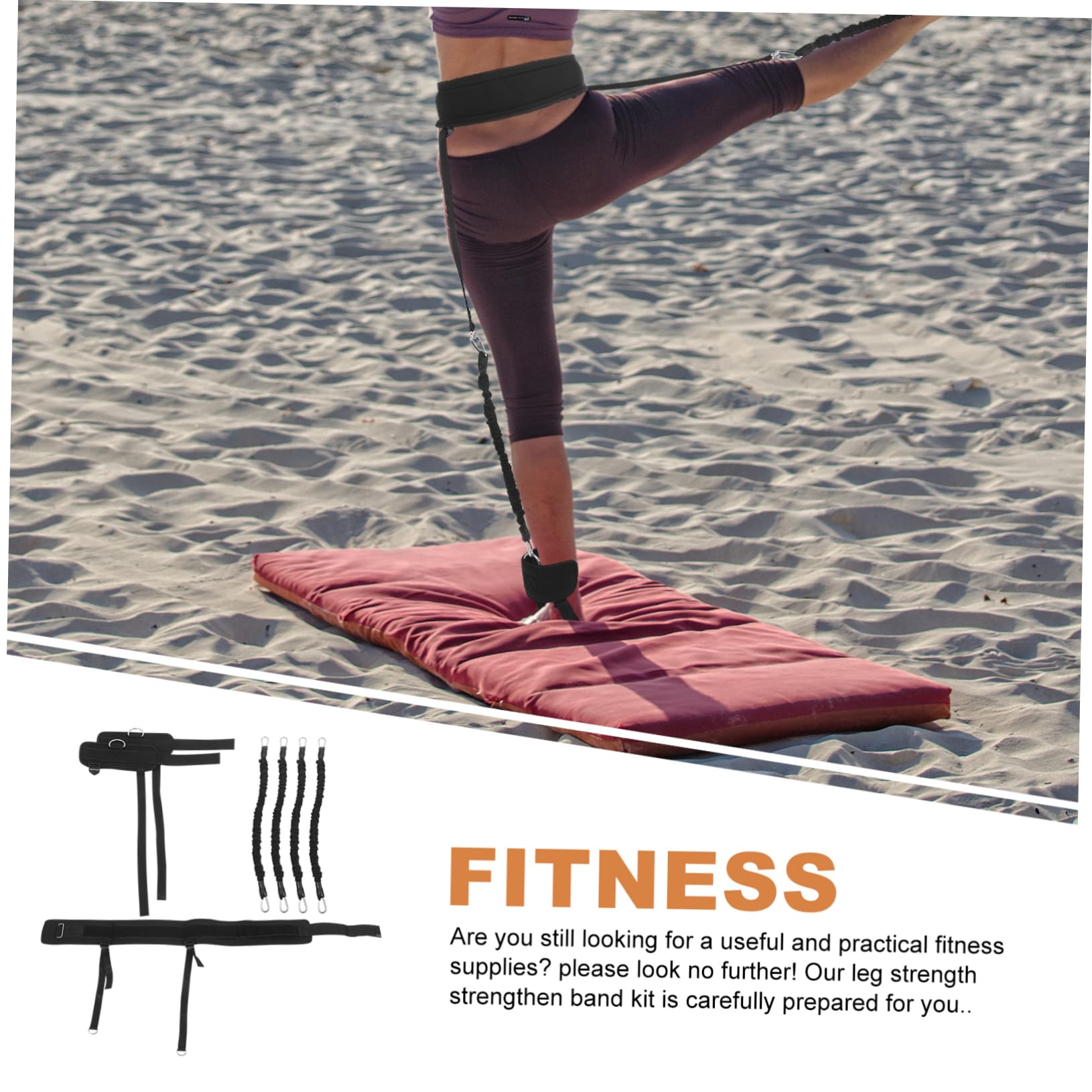 Fitness Widerstandsband Satz für Männer Trainingsgeräte für Beine und Hüfte Tragbar für Krafttraining Zuhause und Sport