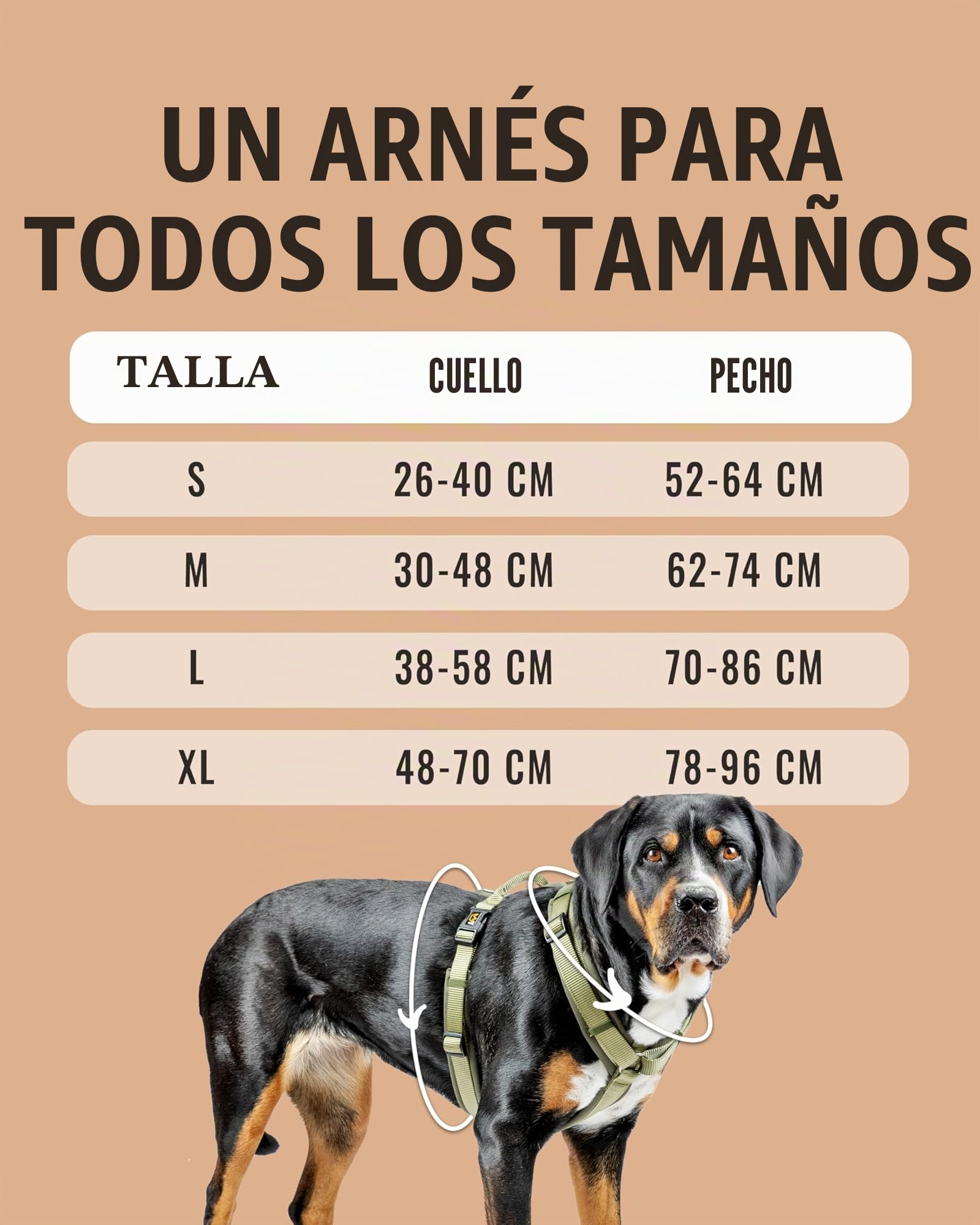 Rudelkönig Arnés para Perro Bella - Arneses para Perros con asa - Arneses de Perro Ajustables para Perros Grandes