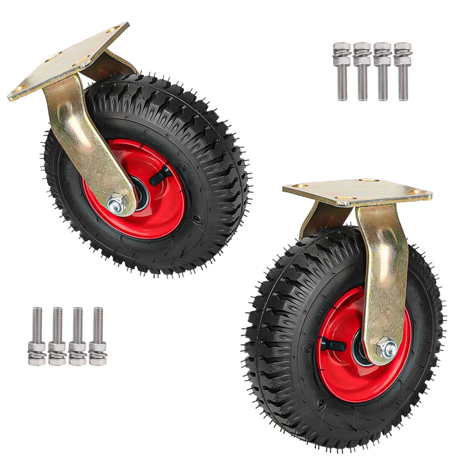 Roulettes pivotantes lot de 2 roues industrielles silencieuses pour chariot