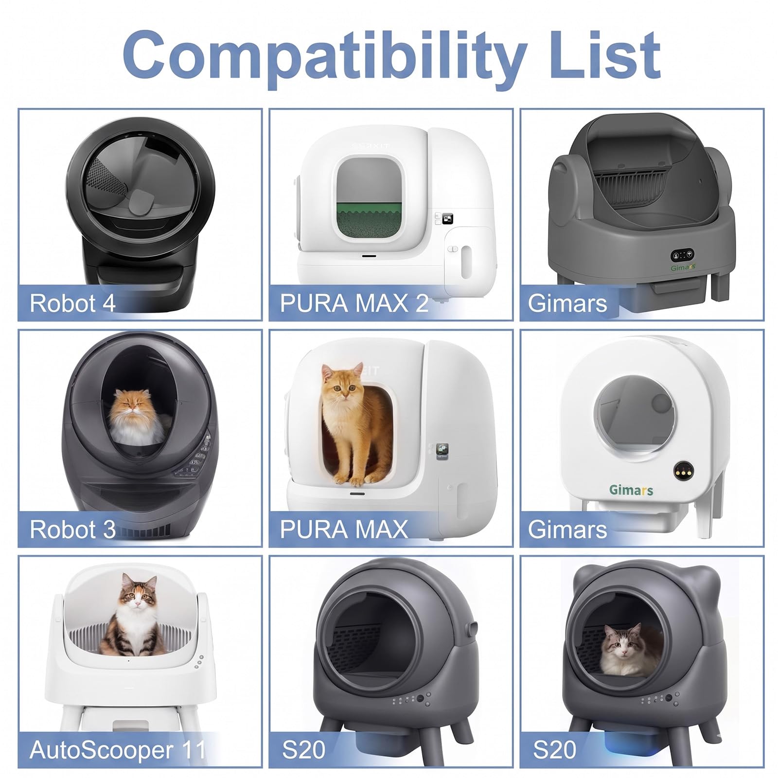 80 Stück Selbstreinigend Katzenklo Beutel, Automatisches Katzenklo Müllbeutel mit Zugbändern, Selbstreinigende Katzentoilette Verdickte Müllbeutel, Langlebige, Reißfest, Flüssigkeitsdicht, 64 x 40 cm