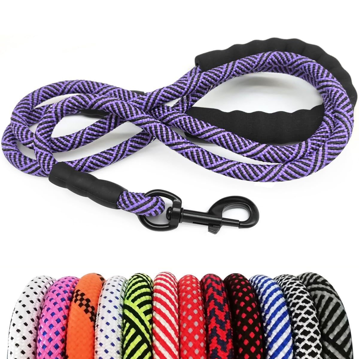 MayPaw Nylon-Hundeleine – Weicher Gepolsterter Griff, 1,8 M, Für Große & Mittlere Hunde, Viele Farben