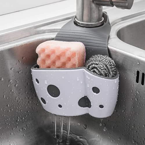 Sponge Holder for Kitchen Sink 2 Pack, Over Faucet Kitchen