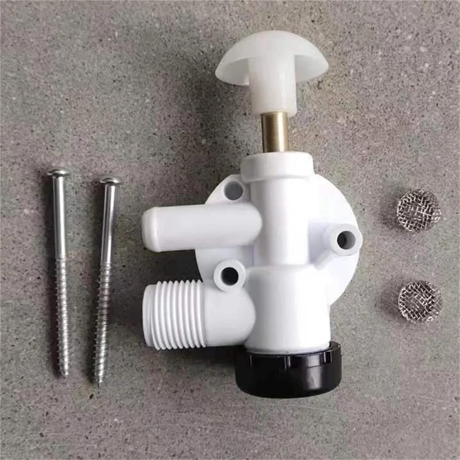 Toilet Water Valve Kit for RV Water Valve Assembly Trailer Toilet Repair Kit Pedal Flush Toilets for Camper Pedal-Flush