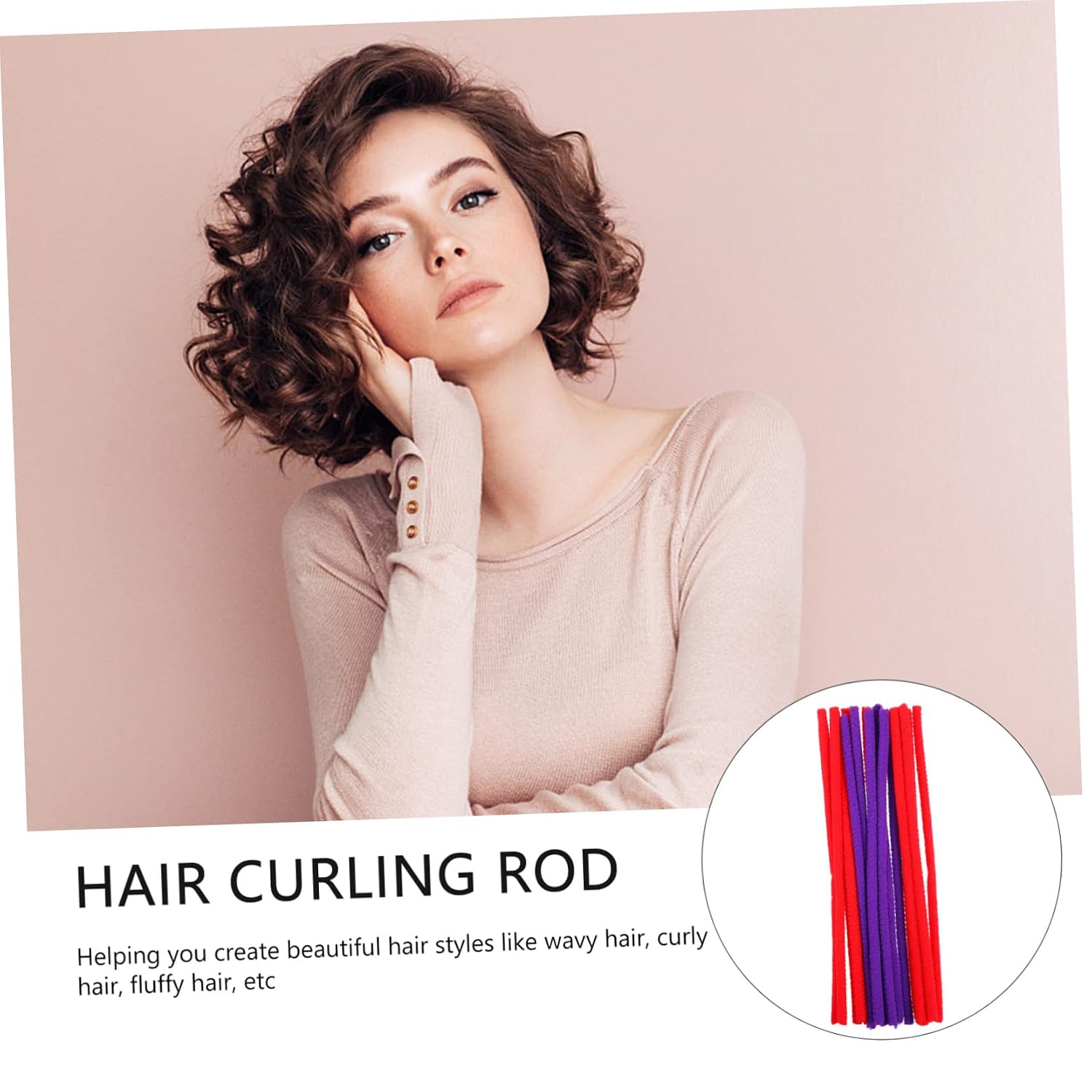 90pcs Hair Perm Rods for Curling Non- Cold for All Hair Types Easy to Use for Styles for Salon and Home Hairdressing