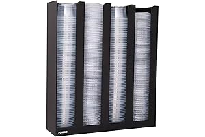 PJHOME Portion Sauce Cup Lid Organizer 4 Compartments Plastic Sauce Cup Holder...