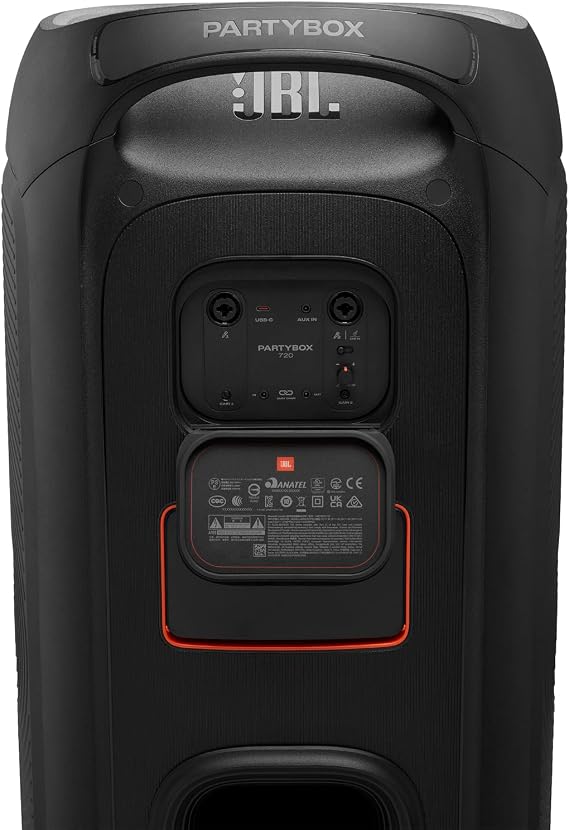 JBL PartyBox 720 Wireless Bluetooth Party Speaker with Dynamic Light Show, 15 Hours Playtime, IPX4 Splashproof Rating, JBL Pro Sound and Auracast Multi-Speaker Connection, Black