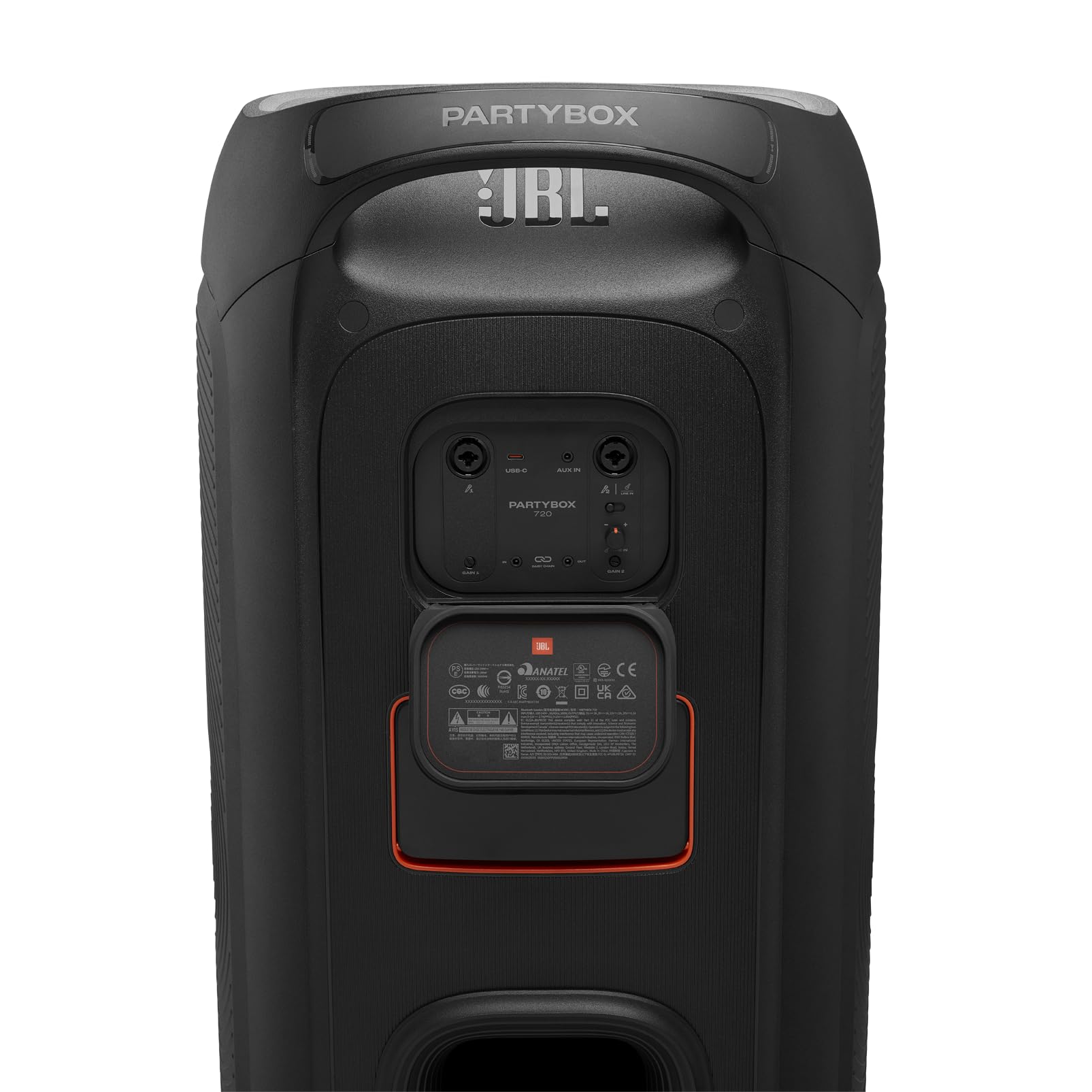 JBL PartyBox 720 Speaker Bluetooth Wireless, Nero | Gioco di Luci Dinamico, Autonomia di 15 Ore, Resistenza IPX4, JBL Pro Sound e Connessione Multi-speaker Auracast