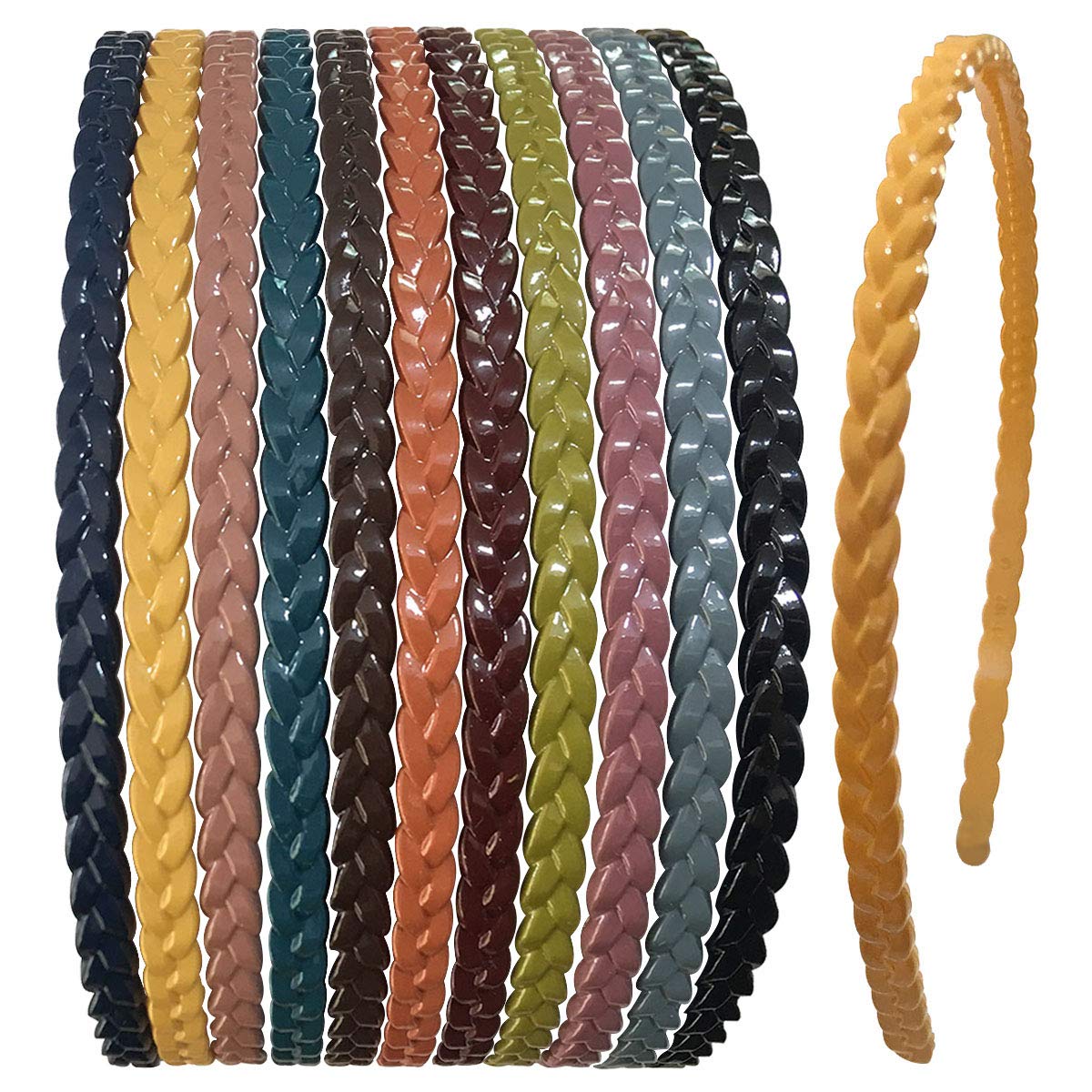 11pcs Thin Plastic Headbands With Teeth for Girls Women Hard Headbands by Yazon