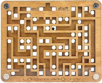 Logica Giochi art. Knossos Labyrinth - Puzzle Maze in Wood - Difficulty 5/6 Incredible - Euclide Series