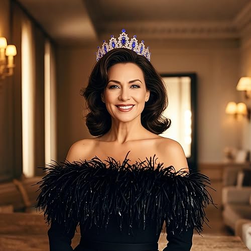 Miniatura 88 de Kamirola - Corona de reina y tiaras corona de princesa para mujeres y niñas, diademas de cristal para novia, princesa para bodas y fiestas (01)