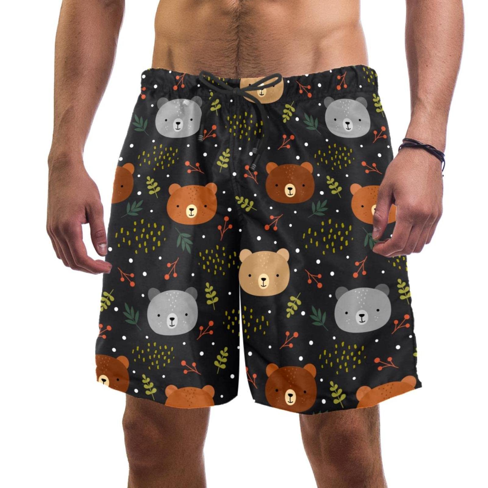 Maillots de bain pour hommes oursons short de plage pour vacances