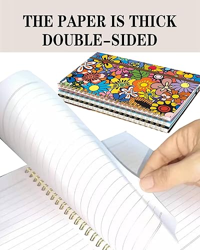 Miniatura 5 de Cuaderno de diario en espiral, tamaño A5, bonitos cuadernos para mujeres y hombres, cuaderno de tapa dura con rayas universitarias para trabajo y