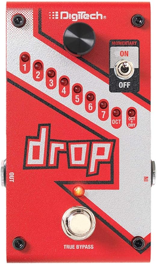 DigiTech Drop Pédale D’Effets Guitare - Transposition Polyphonique Demi-Ton à Octave