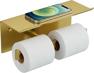 FORIOUS Toilet Paper Holder with Shelf, Commercial Toilet Paper Dispenser