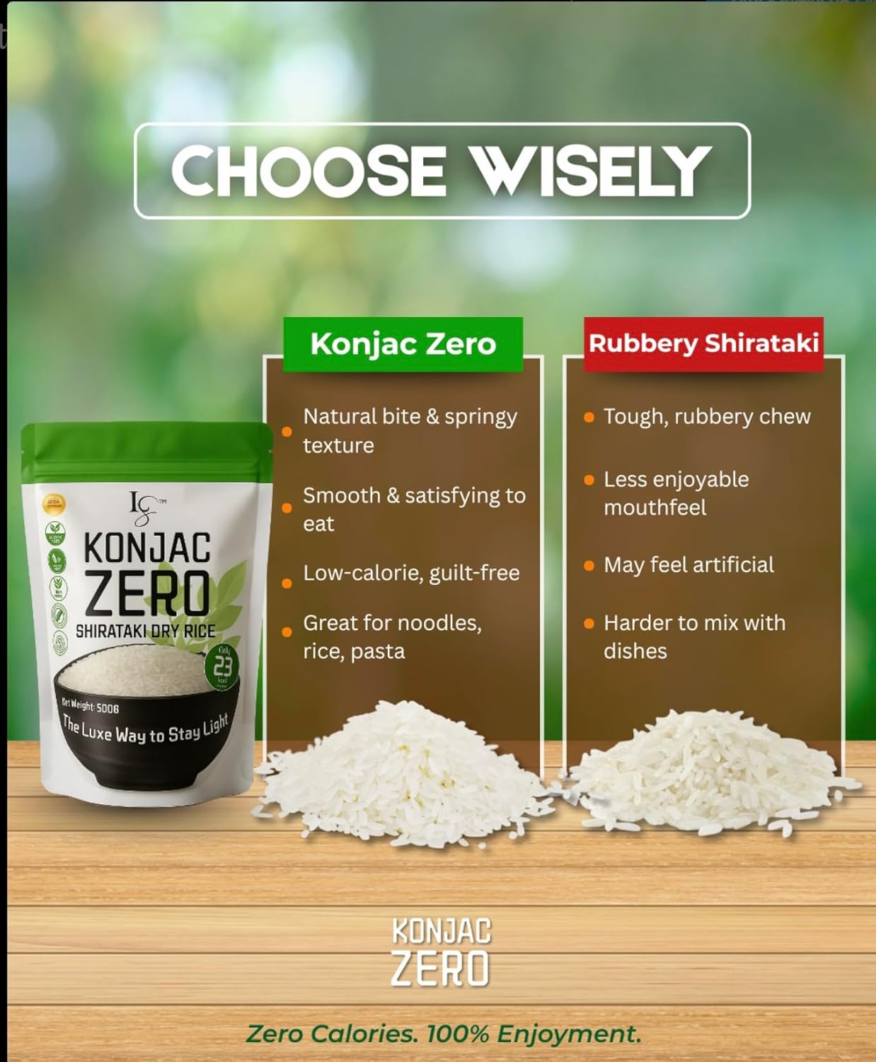 LUXE SLIM KONJAC ZERO SHIRATAKI DRY RICE 1kilo BIG