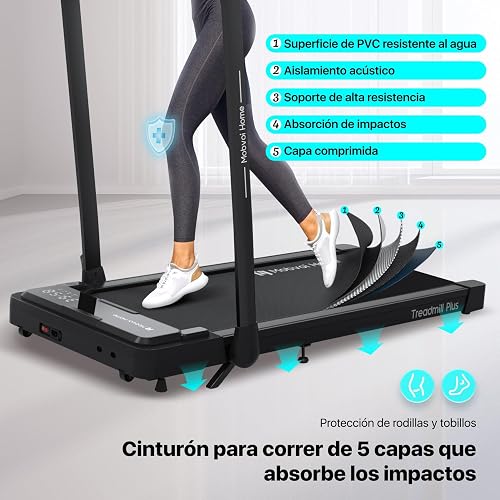 Mobvoi 6% Incline Smart AI Foldable Treadmill Walking Pad Speaker TicSports APP 12 KMH 120 KG Portable Compact Treadmills for Home Office Under Desk Treadmill with LED Display Remote Control - 7
