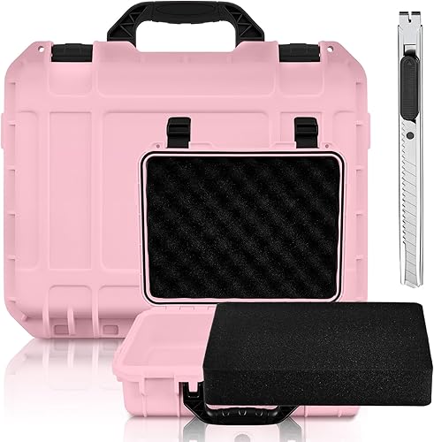Miniatura 17 de Funda rígida impermeable de 8.5 x 6.5 x 3.7 pulgadas con inserto de espuma personalizable para bricolaje, funda protectora portátil con cuchillo