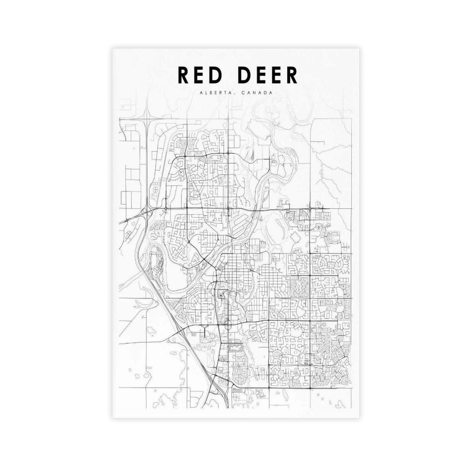 Toile Alberta Canada Red Deer 60x90 cm pour design intérieur de chambre