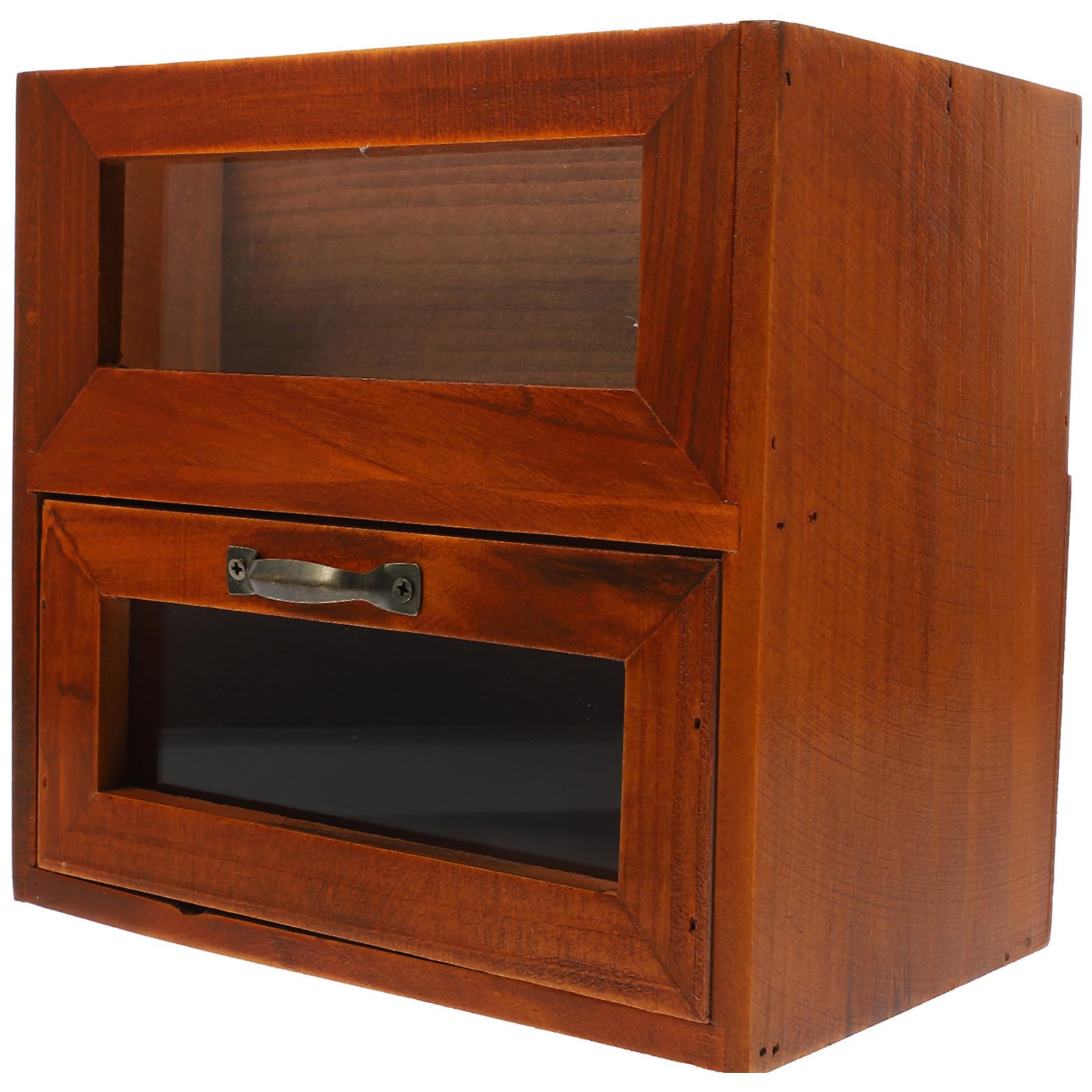 YARNOW Retro Schreibtisch Organizer mit Schublade, Braun