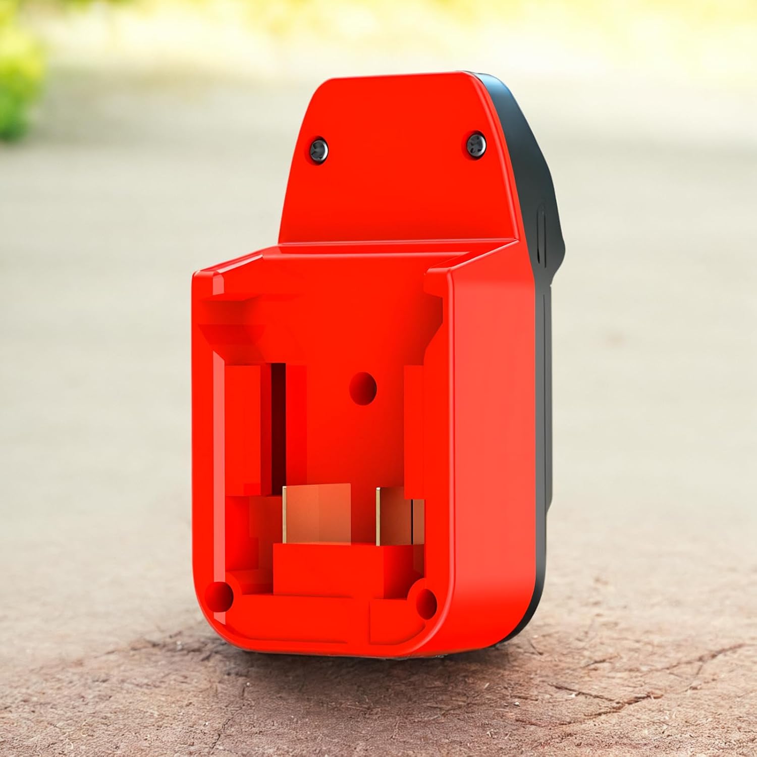 Adapter for Bauer 20V Tools - Compatible with Milwaukee M18 RED Batteries (Not V-18 Model) for Powering, No Charging Function, Red-Black, 1 Adapter Only - Image 3