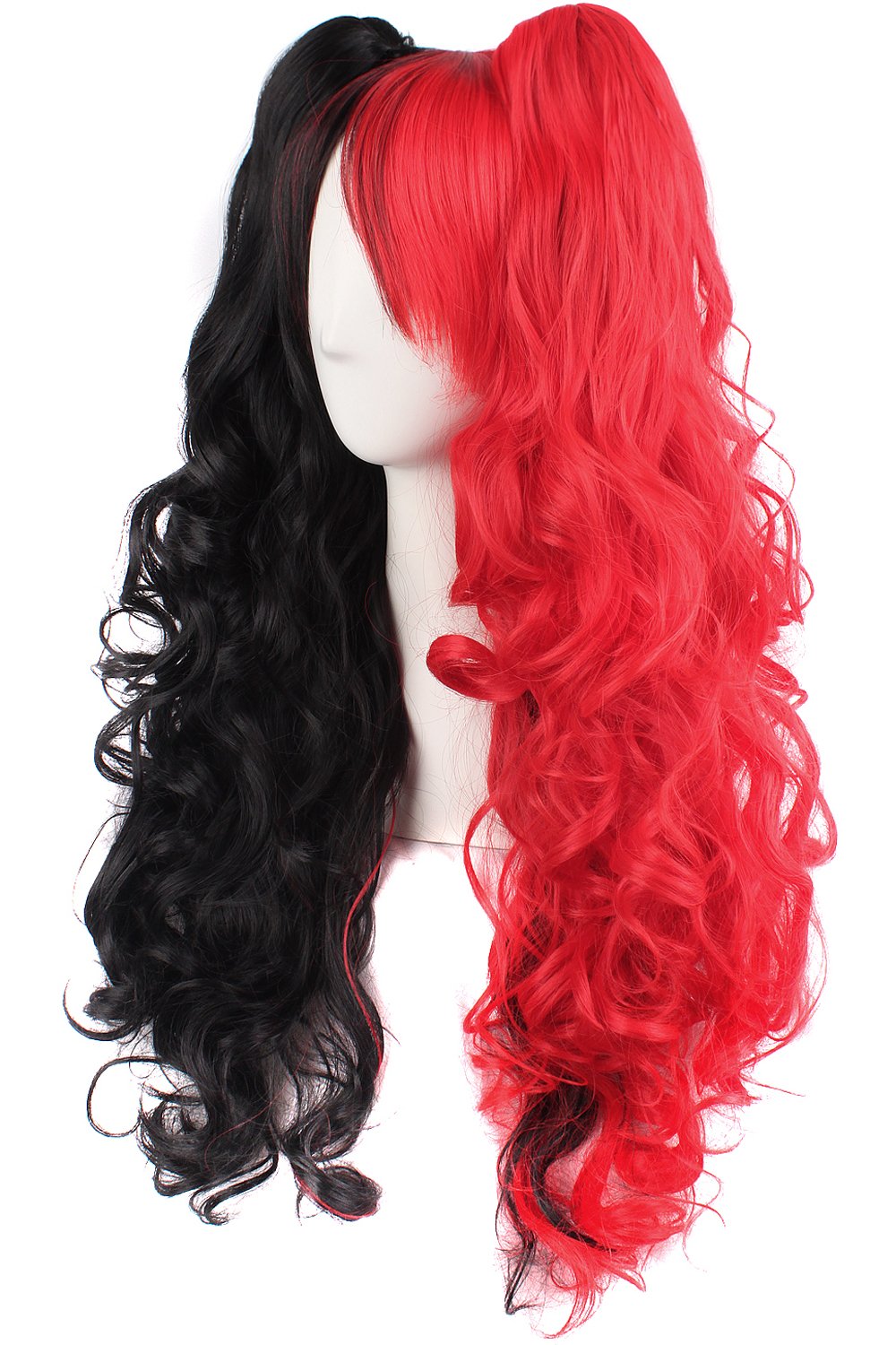 red wig pigtails