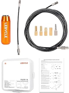 Internal Cable Routing Kit for Bike Frame, Magnetic Flexible Cable Guide Tool for Brake, Shift, and Di2 Lines (Orange)