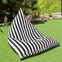 Waterproof Bean Bag CoverNo Fillers Outdoor Beanbag Lounger Cover, Chair, Sofa,Garden Beach Swimming Pool Floating Beanbag Pouf Oxford Kids AdultsBlack
