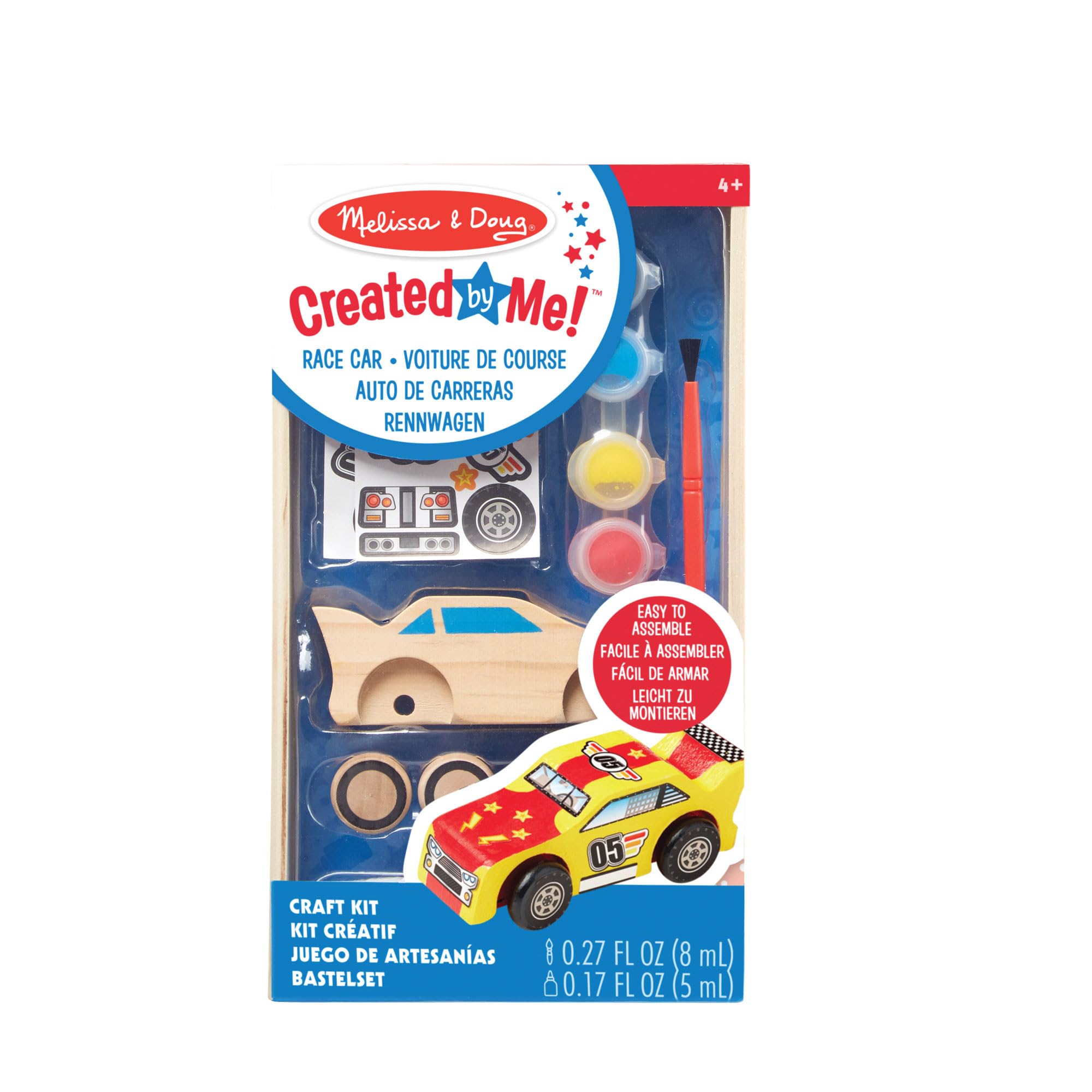 Melissa & Doug Samochód wyścigowy | Sztuka & Rękodzieło | Pretend Play | 3+ | Prezent dla chłopca lub dziewczyny