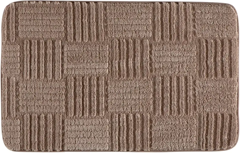 Tapete Altihaus Aconchego para Banheiro, Beira de Cama e Multifuncional, Base Antiderrapante, Toque Suave, Design Moderno, Funcionalidade e Beleza - 45cm x 65cm Corttex (Bege)