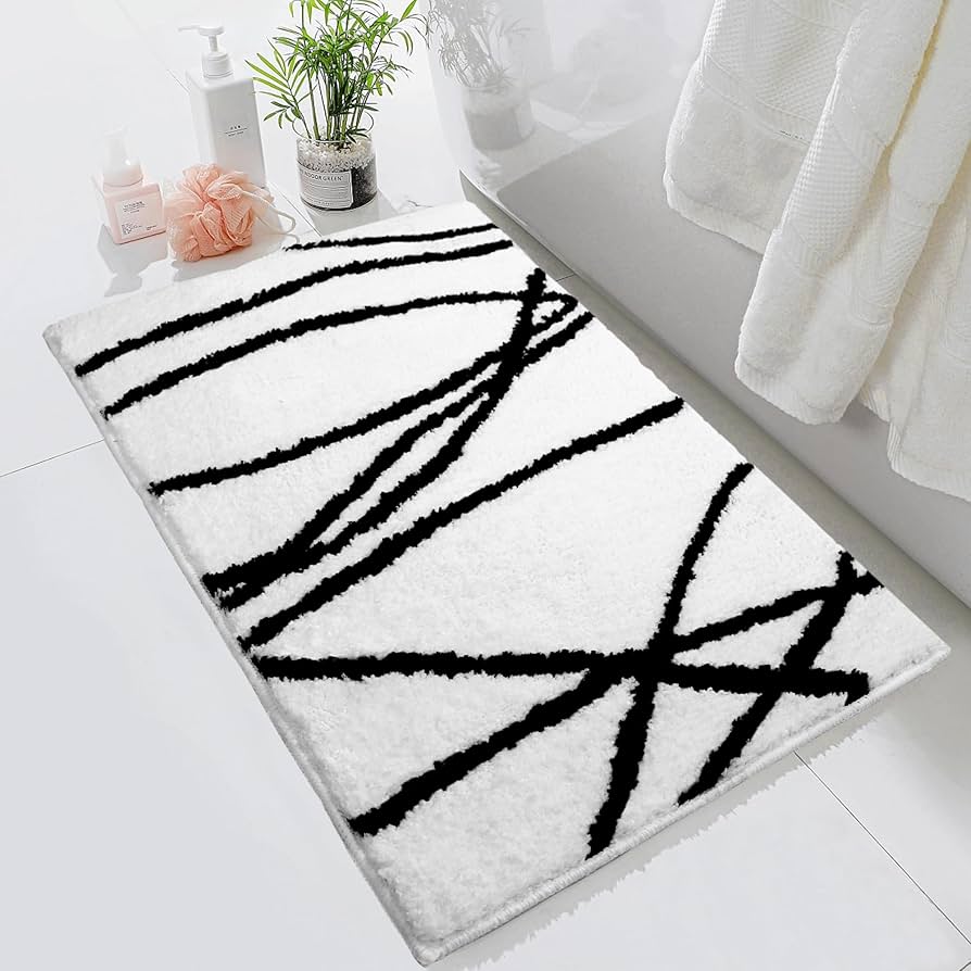 how to clean a white bathroom rug