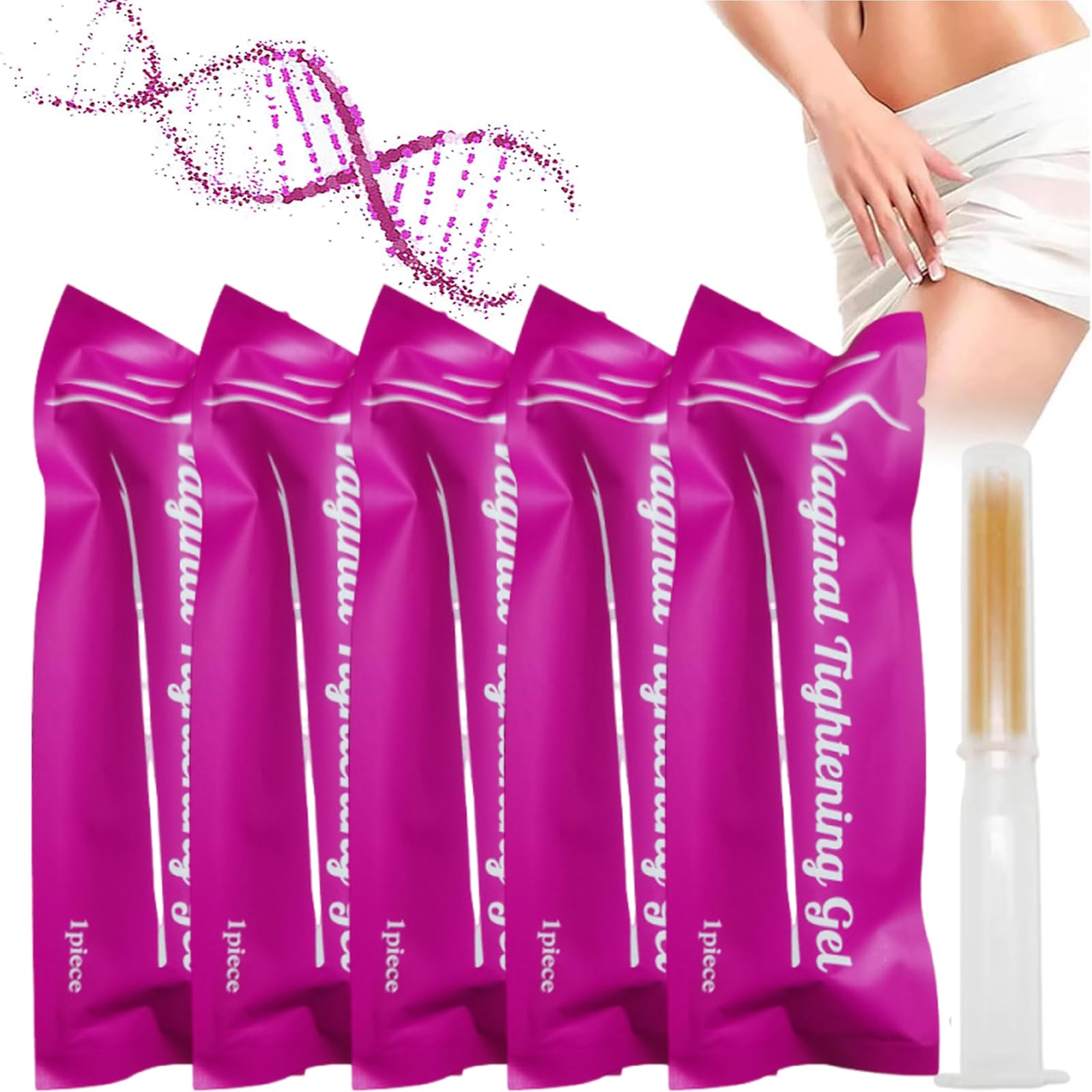 Vagycare Singles Tightening Gel,Vaginal Tightening Gel,Natural Ingredient Repair Tighten Vaginal Gel,Rejuvenates Vagina and Improves Vaginal Health (5Pcs)