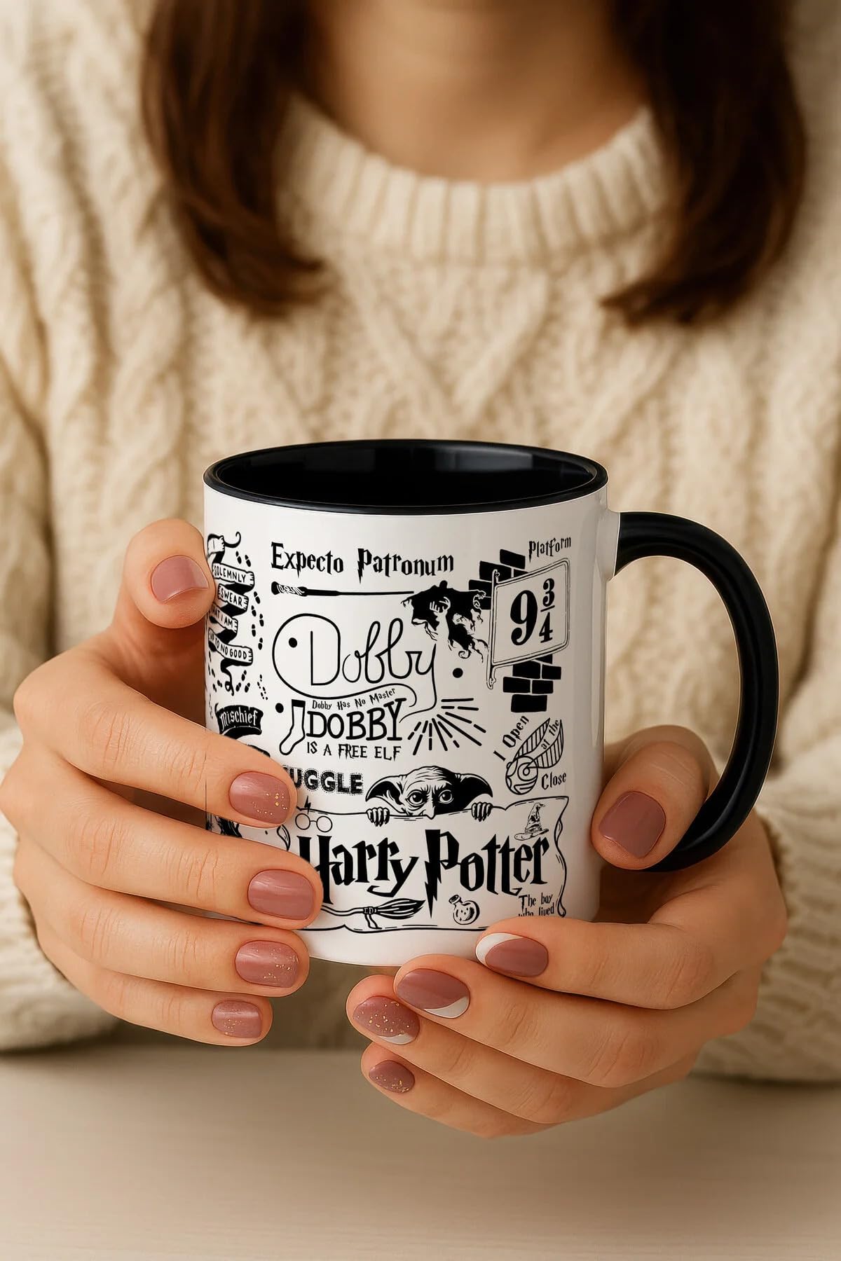 Harry Potter Temalı Özel Tasarım Porselen Kupa Bardak