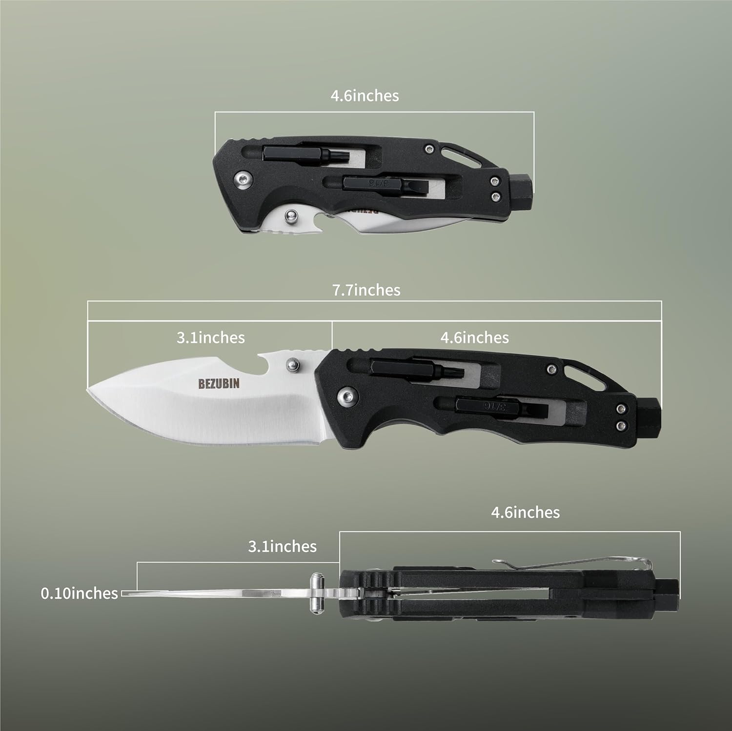 Folding Pocket Knife 3Cr13 Blade EDC Folding Knife with Thumb Stud