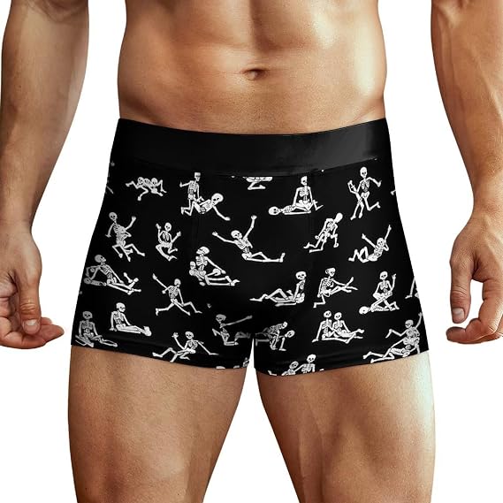 Mens Boxer Briefs Valentines Day Underwear Big and Tall Sexy Boxer Trunks for Men Breathable Boxers,Size XS-5XL