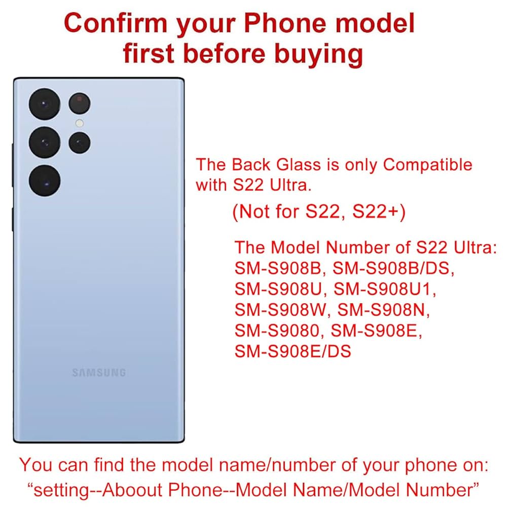 Amazon.com: Perzework Rear Back Glass Replacement for