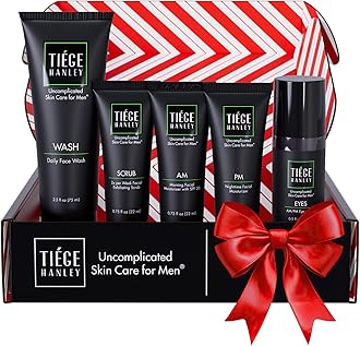 Tiege Hanley Menââ‚¬â„¢s Skin Care System Level 2 | Five Amazing Products Including Face Wash, Morning & Bedtime Moisturizer, Exfoliating Scrub & Eye Cream | Look and Feel Amazing Every Day, Itââ‚¬â„¢s Simple
