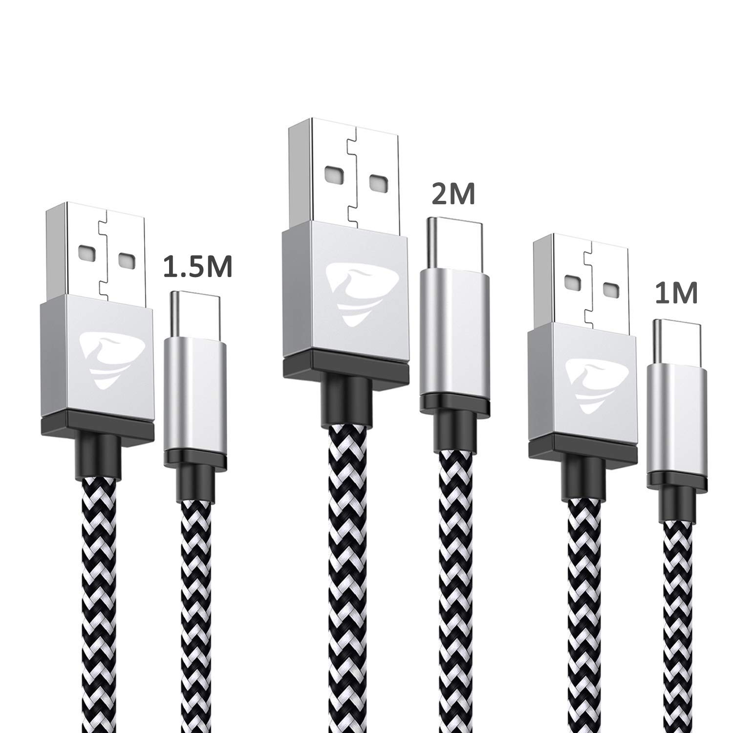 Cable USB C Yosou[3 Pack/1M+1.5M+2M] Cable Cargador Tipo C Nylon Carga Rápida USB Cargador para Samsung S8 S9 S10 A40 A50 A70, Huawei P20 P30, Sony Xperia, Xiaomi: Amazon.es: Electrónica