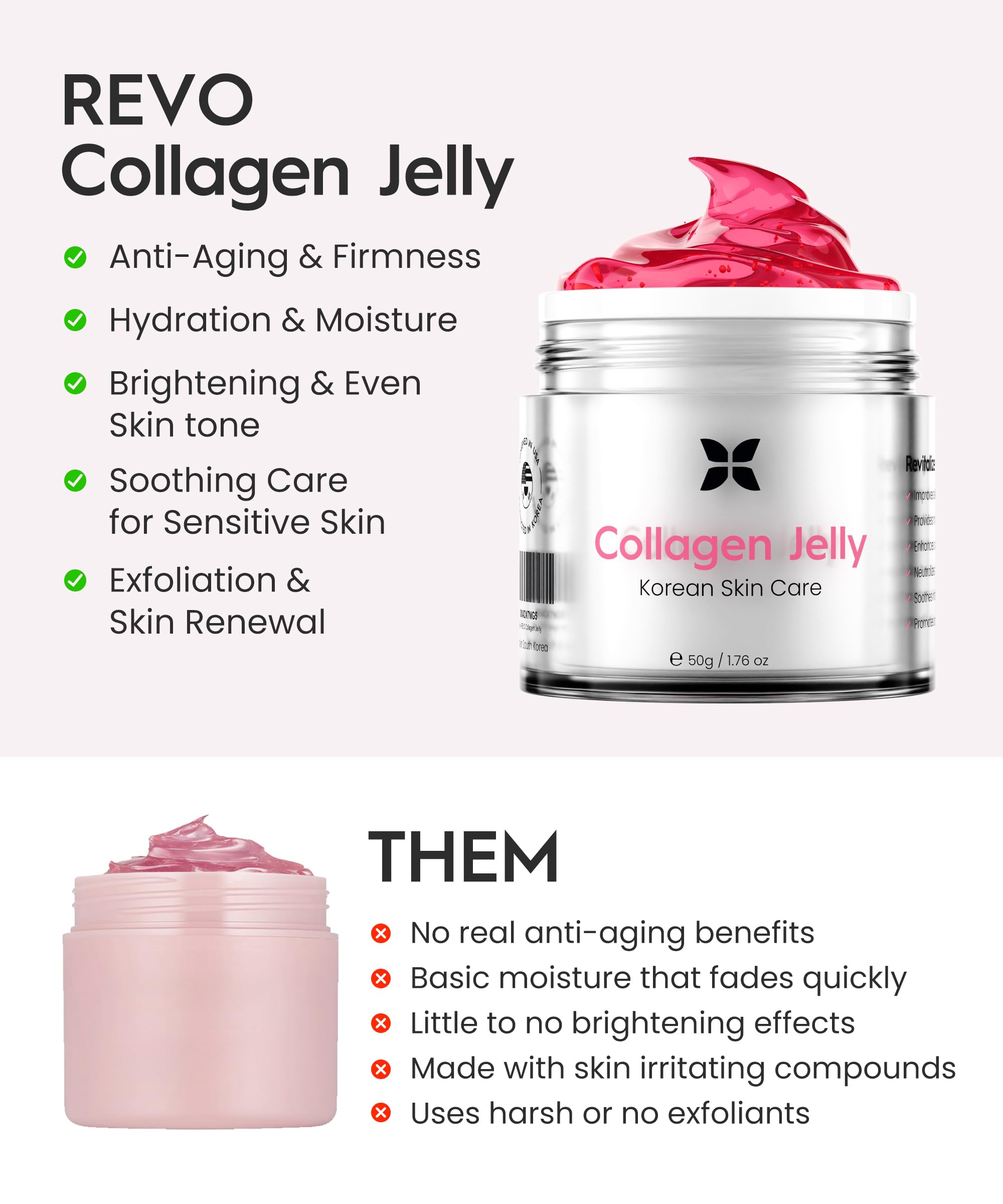 REVO Collagen Jelly with Hydrolyzed Collagen, Hyaluronic Acid & Niacinamide