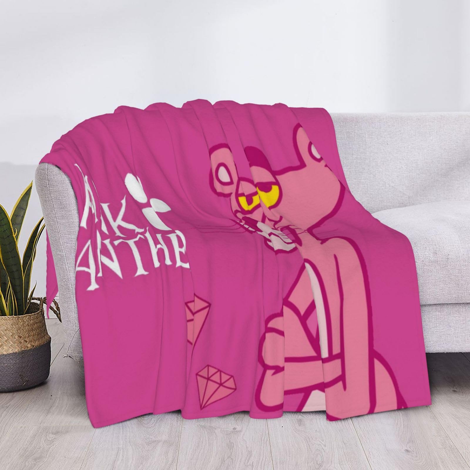 Amazon｜ピンクパンサー 毛布 ブランケット 掛け毛布 膝掛け 夏用 冷房