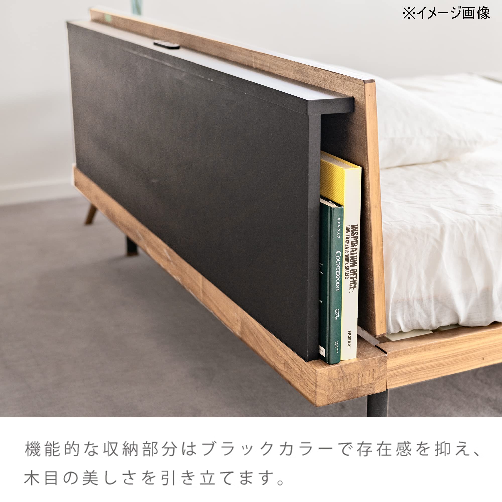 【NO WHERE LIKE 】ベッド シングル ユニック シェルフ 楽天市場】【公式】ベッドフレームシングル S 棚 コンセント付き 北欧